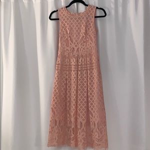 Pink lace dress